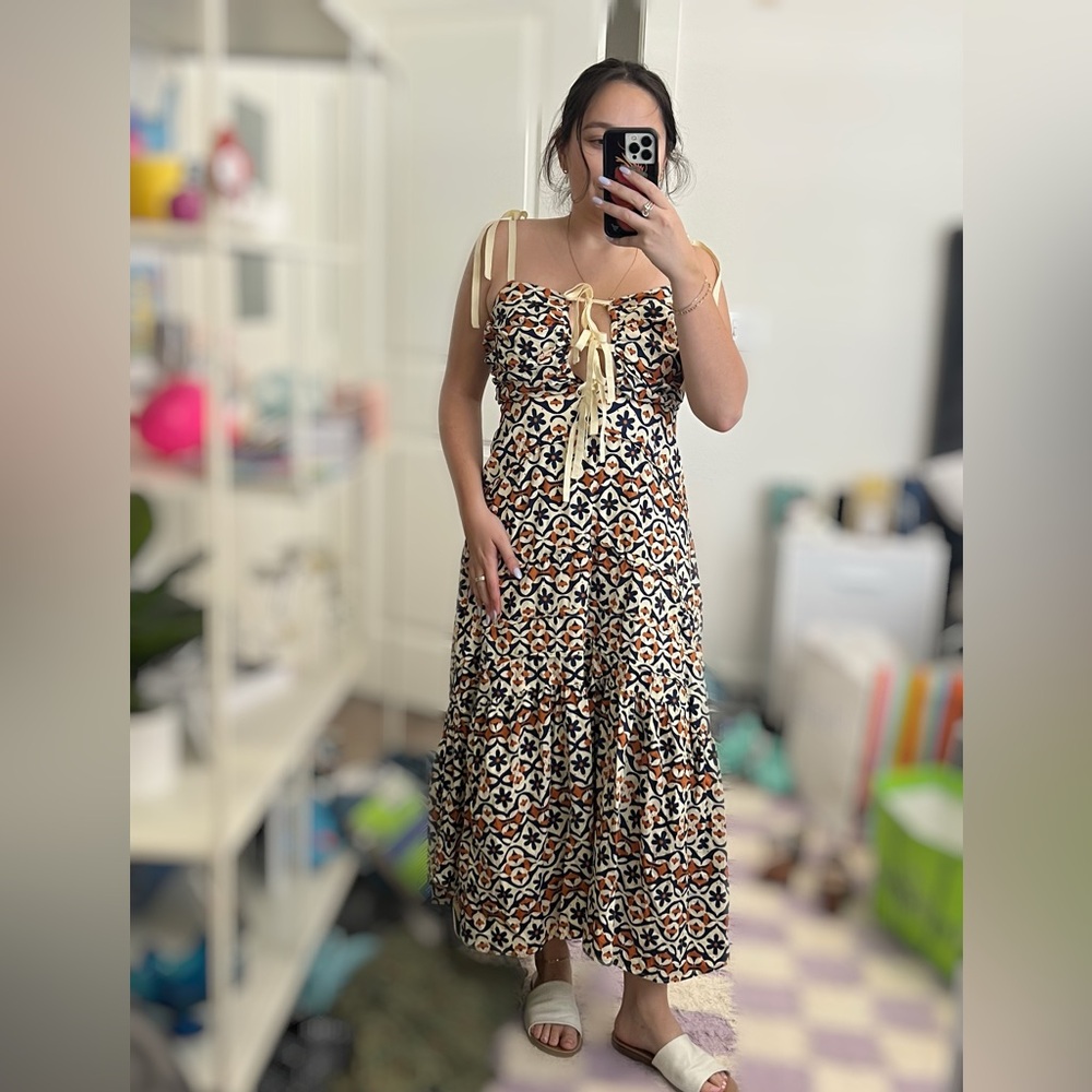 Free People Palma Printed Midi Dress - Picture 2 of 9
